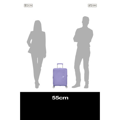 American Tourister Валіза American Tourister, Soundbox, поліпропілен, мала, 55см, 35.5/41л, TSA, 4 колеса, EXP, лавандовий American Tourister Валіза American Tourister, Soundbox, поліпропілен, мала, 55см, 35.5/41л, TSA, 4 колеса, EXP, лавандовий