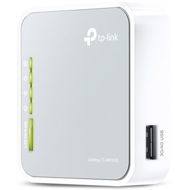 TP-Link Маршрутизатор TL-MR3020 N300 1xFE LAN/WAN 1xUSB2.0 for 3G/4G/LTE