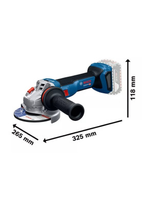 Bosch Шліфмашина кутова акумуляторна GWS 18V-11 125мм 18В 2x5А·год 0-9000об·хв 1.7кг кейс ЗП GAL1880CV