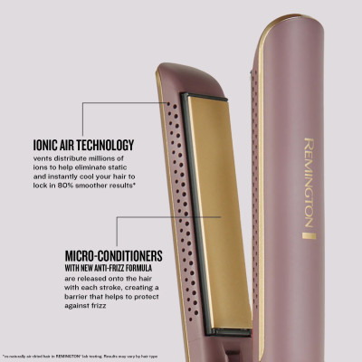 Remington Випрямляч AIRvive, 61Вт, темп.режимов-5, 150-230С, дисплей, кераміка, фіолетово-злотий