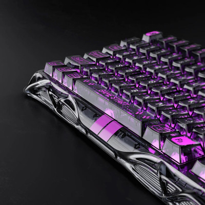 GravaStar Клавіатура механічна Mercury V75 Lite 75keys, Blackcore, USB-A, Transparent Black
