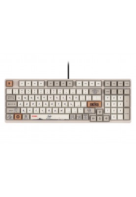 Akko Клавіатура механічна 3098S One Piece Calligraphy 98Key, CS Jelly White, USB-A, Hot-swappable, EN/UKR, RGB, Сірий