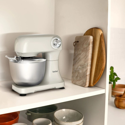 Tefal Міксер Tefal планетарний Bake Easy 500Вт, насадки-3, чаша-нерж., метал, 3.5л, бежевий Tefal Міксер Tefal планетарний Bake Easy 500Вт, насадки-3, чаша-нерж., метал, 3.5л, бежевий