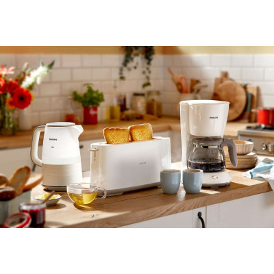 Philips Тостер Daily Collection, 1000Вт, пластик, 1 відділення, білий