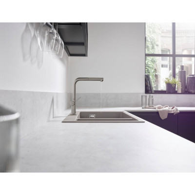 Hansgrohe Змішувач для кухні Talis M54, довж.виливу - 215мм, витяжний, 1важіль, KM270, сталь