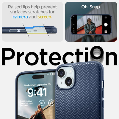 Spigen Чохол для Apple iPhone 15 Mag Armor MagFit, Navy Blue