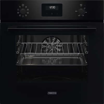 Zanussi Духовий шафа електричний, 65л, A, пара, дисплей, конвекція, чорний