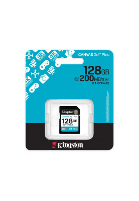 Kingston Карта пам'яті Kingston SD 128GB C10 UHS-I U3 V30 R200MB/s