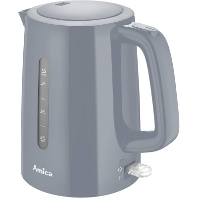 Hansa Електрочайник Amica 1.7л, пластик, сірий