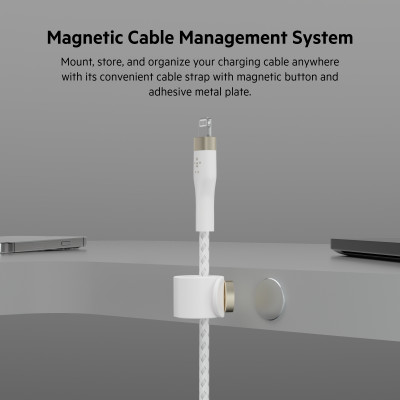 Belkin Кабель USB-С - Lightning BRAIDED SILICONE 1m White Belkin Кабель USB-С - Lightning BRAIDED SILICONE 1m White