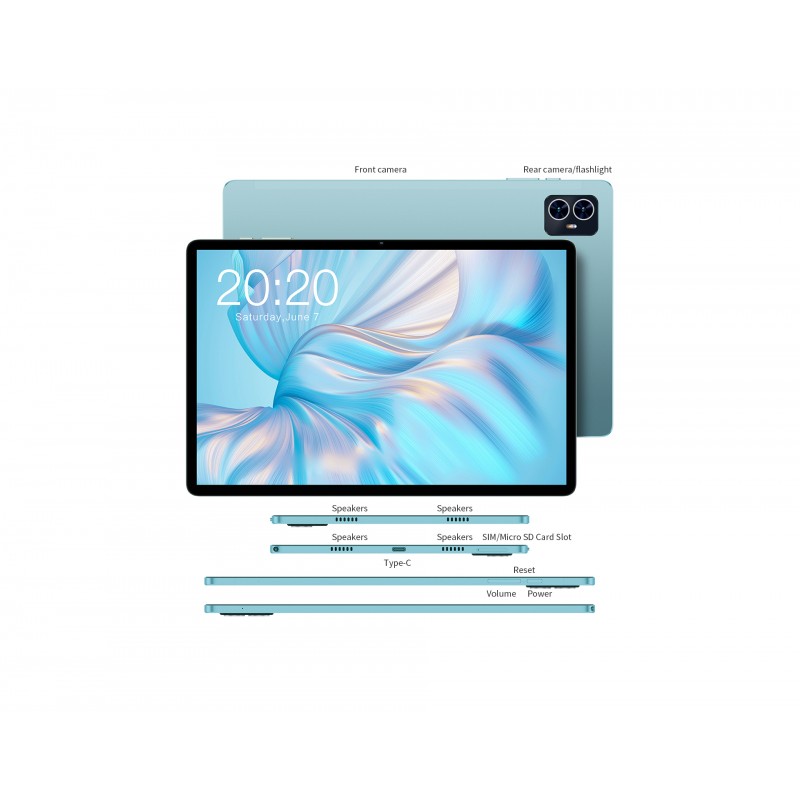 TECLAST Планшет M50 Pro 10.1" 8GB, 256GB, LTE, 6000mAh, Android, блакитний