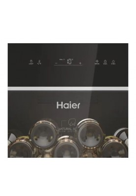 Haier Холодильник для вина, 190x59.5х63.9, холод.відд.-450л, зон - 1, бут-247, ST, дисплей, чорний