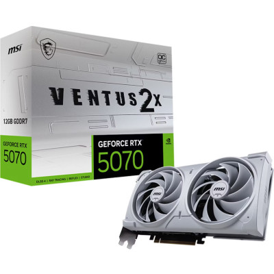 MSI Відеокарта GeForce RTX 5070 12GB GDDR7 VENTUS 2X OC WHITE