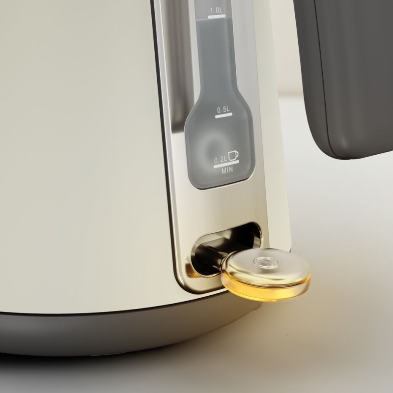 Tefal Електрочайник Collection 1.68л, Strix, нерж. сталь, бежевий
