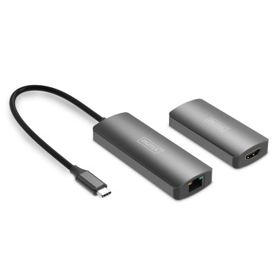 Digitus Набір відеопідовжувачів USB-C - HDMI, 4K/120 Гц, CAT6, 30м