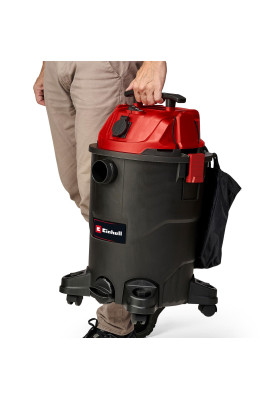 Einhell Пилосос професійний 1930 А, 1500 Вт, пластик 30 л, 190 мбар, шланг 2.5 м, кабель 3 м, розетка 2 кВт, 4.7 кг