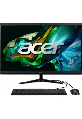 Acer Комп'ютер персональний моноблок Aspire C27-1800 27" FHD, Intel i5-12450H, 16GB, F1024GB, UMA, WiFi, кл+м, без ОС, чорний