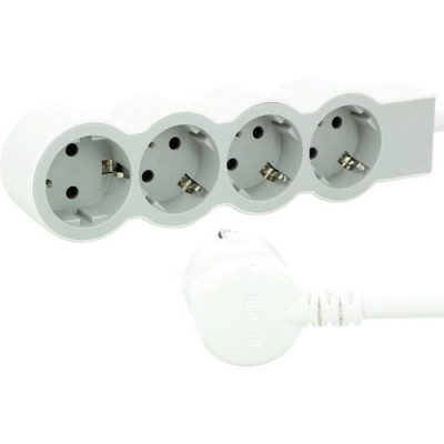Legrand Подовжувач СТАНДАРТ 4х2К+З розетки, 16 А, з кабелем 3 м, колір Білий/Сірий