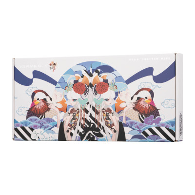 Varmilo Клавіатура механічна Varmilo VEA87 Lovebirds-I 87Key, Cherry Mx Red, USB-A, EN, White Led, синій