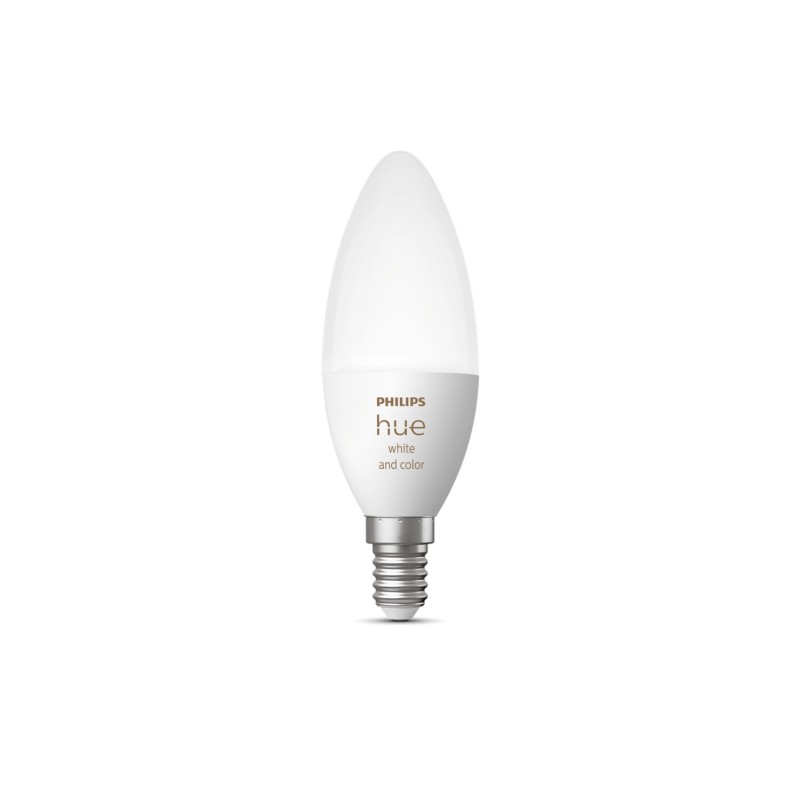 Philips Hue Лампа розумна E14, 5.3W(40Вт), 2000K-6500K, RGB, ZigBee, Bluetooth, димування