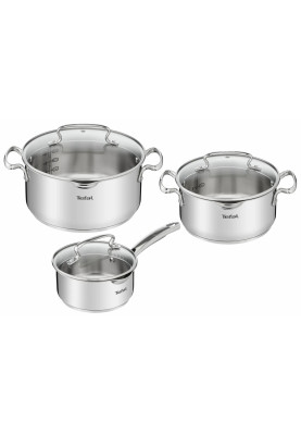 Tefal Набір посуду DUETTO+, 6предметів, нержавіюча сталь, скло