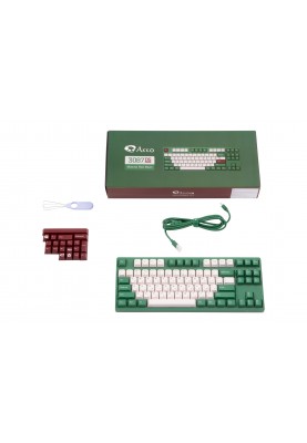 Akko Клавіатура механічна 3087 Matcha Red Bean 87Key, Cherry MX Red, USB-A, EN/UKR, No LED, Зелений