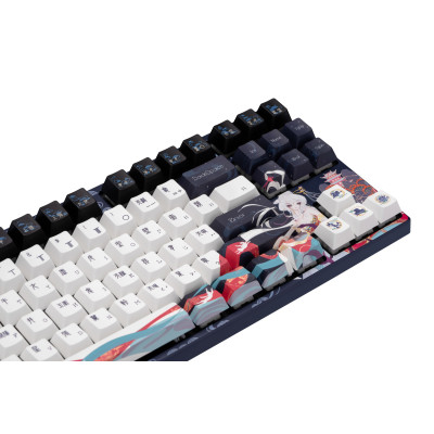 Varmilo Клавіатура механічна VPE87 Chang'e 87Key, Cherry Mx Red, BT/WL/USB-A, EN, White Led, Синій