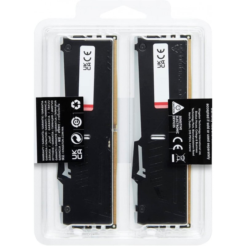 Kingston Пам'ять ПК DDR5 64GB KIT (32GBx2) 5600 FURY Beast RGB