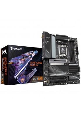 Gigabyte Материнська плата X670 AORUS ELITE AX sAM5 X670 4xDDR5 M.2 HDMI Wi-Fi BT ATX