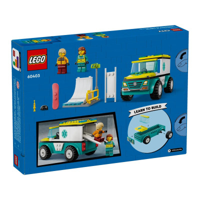 LEGO Конструктор City Карета швидкої допомоги та сноубордист