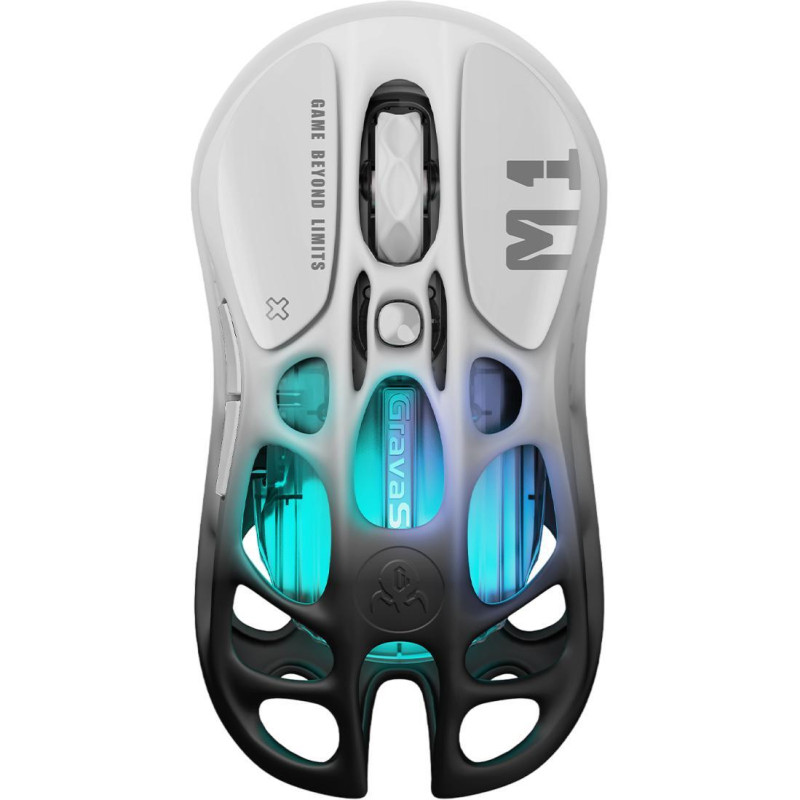 GravaStar Миша Mercury M1 Pro, BT/WL/USB-A, RGB, чорно-білий