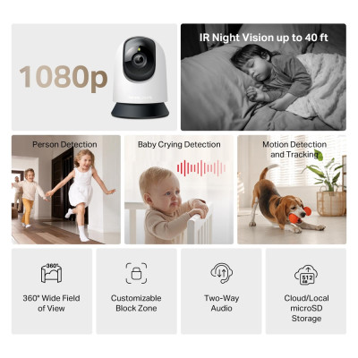 Mercusys IP-Камера MC200 FHD N300 microSD motion detection