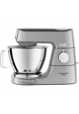 Kenwood Кухонная машина Titanium Chef Baker, 1200Вт, чаша-метал, корпус-метал, насадок-7, вбудовані ваги, дисплей, срібний