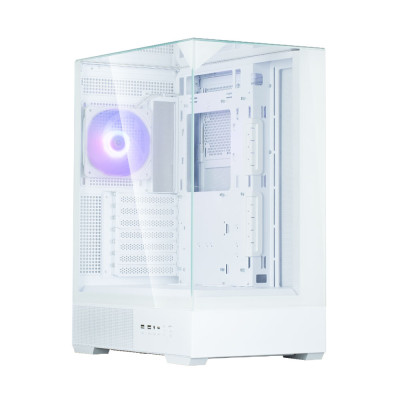 Zalman PC case P40 Prism без БР, 2xUSB3.0, 1xUSBType-C, 1x120мм ARGB, VGA 420мм, LCS ready, TG 3x Panels, ATX, білий