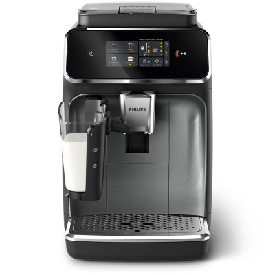 Philips Кавомашина Series 2300 LatteGo, 1.8л, зерно+мелена, автомат.капуч, дисплей, авторецептів -4, чорний