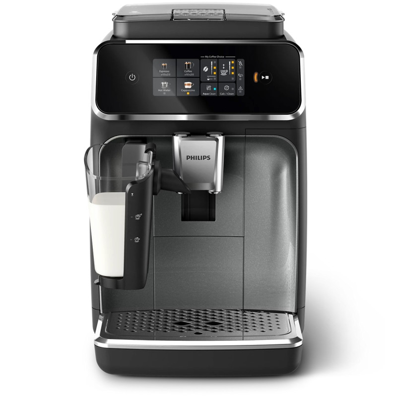 Philips Кавомашина Series 2300 LatteGo, 1.8л, зерно+мелена, автомат.капуч, дисплей, авторецептів -4, чорний