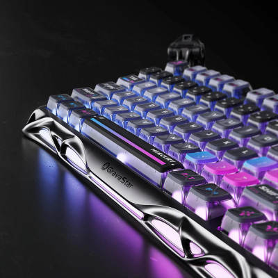 GravaStar Клавіатура механічна GravaStar K1 Pro 80keys, GravaStar x Kailh Speedy Mint, BT/WL/USB, cyberpunk
