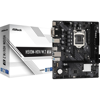 ASRock Материнська плата H510M-HDV/M.2 SE s1200 H510 2xDDR4 M.2 HDMI DVI mATX