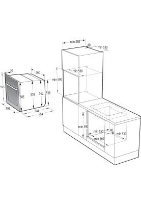 Gorenje Комплект (духовка + поверхня склокераміка BO6737E02X-нерж + ECT41SC-чорна), 738881