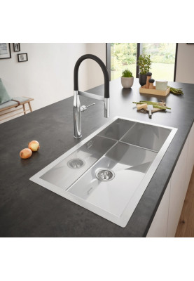 Grohe Мийка кухонна K700, нерж.сталь, прямокут., без крила, 800x400x200мм, чаша - 1, універсальна, нержавіюча сталь