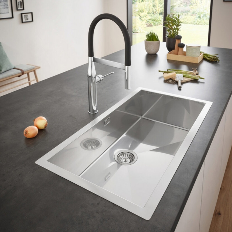 Grohe Мийка кухонна K700, нерж.сталь, прямокут., без крила, 800x400x200мм, чаша - 1, універсальна, нержавіюча сталь