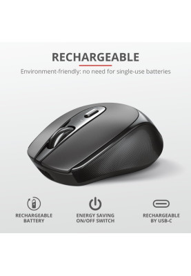 Trust Миша Zaya Rechargeable WL Black