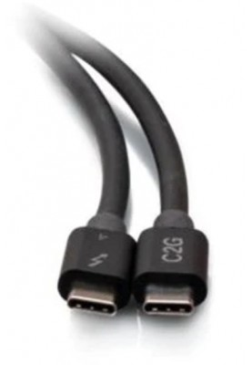 C2G Кабель USB-C Thunderbolt 4 0.5м 40Гбс Чорний