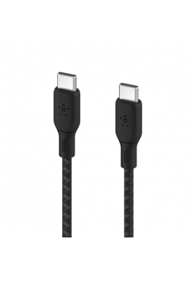 Belkin Кабель заряджання/синхронізації USB-С > USB-С 3м, 100Вт, плетений, чорний