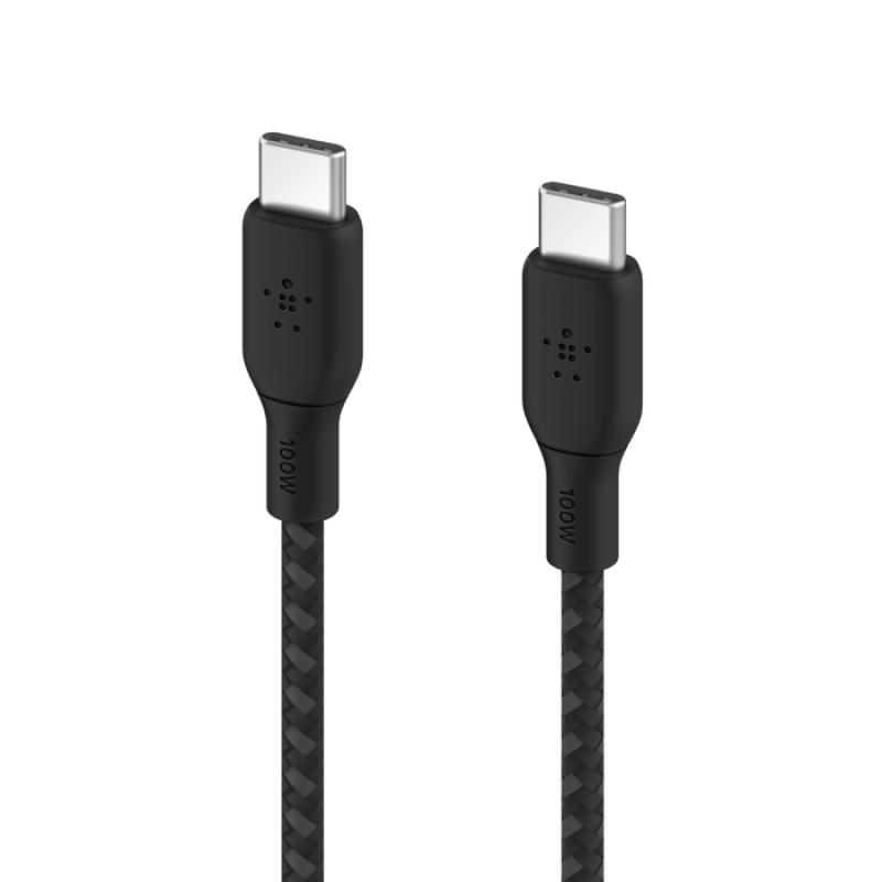 Belkin Кабель заряджання/синхронізації USB-С > USB-С 3м, 100Вт, плетений, чорний