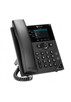 Poly SIP-телефон OBi VVX 250, 4 лінії, PoE, чорний