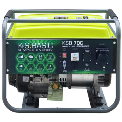 Könner & Söhnen Генератор бензиновий Basic KSB 70C, 230В, 5-5.5кВт, ручний стартер, 66.6кг