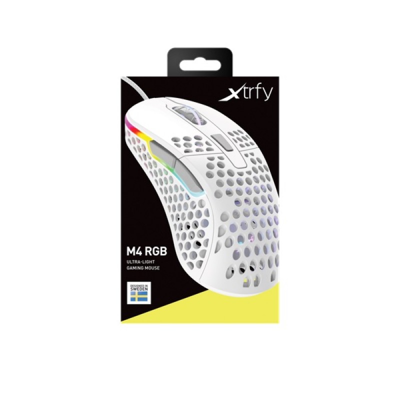 Cherry Xtrfy Миша ігрова M4 RGB USB White