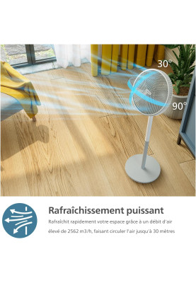 Philips Вентилятор Philips підлоговий Series 2000, 40см, 48Вт, таймер, поворот 180, білий