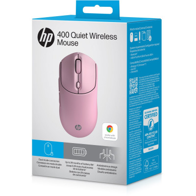 HP Миша HP 400 Quiet, WL/BT, розовий